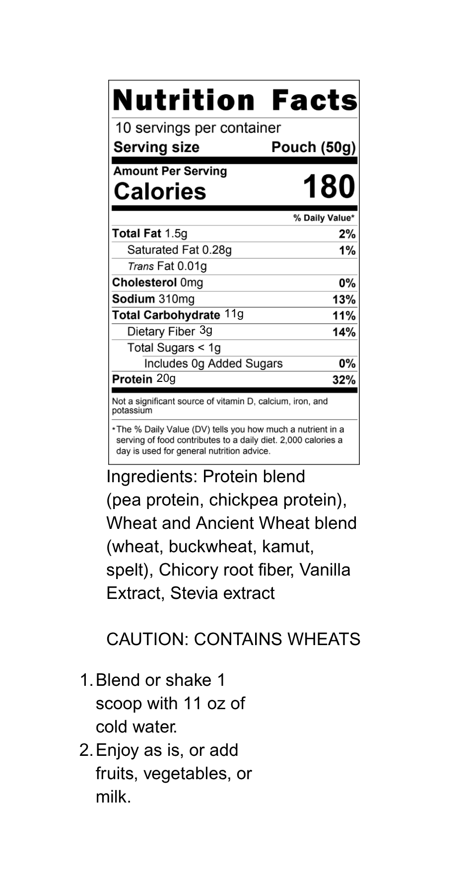Steady Drink Mix - Single Serve Vanilla Flavor | Sustain Well Foods