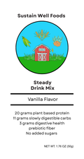 Steady Drink Mix - Vanilla Flavor Single Serve | Sustain Well Foods